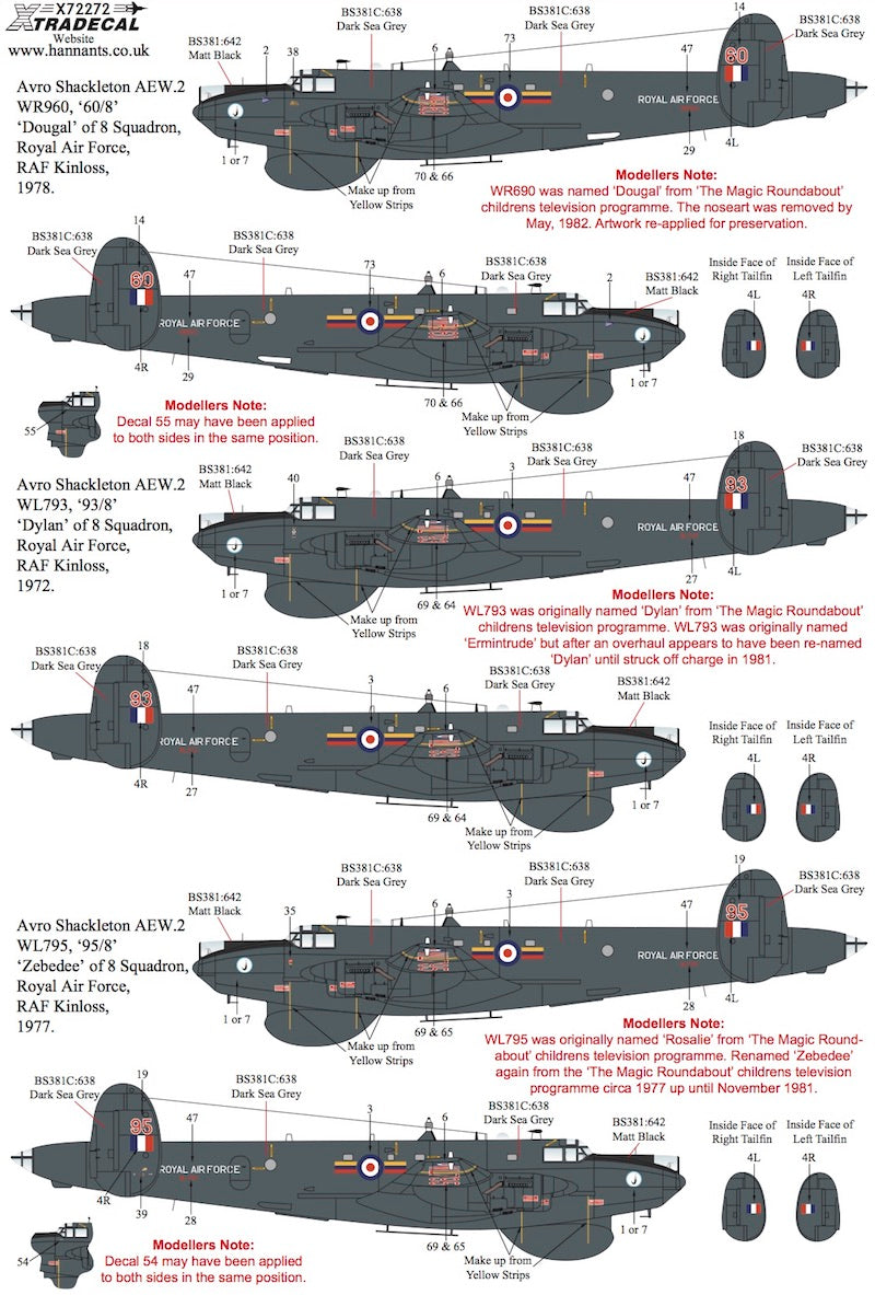 Xtradecal 72272 1:72 Avro Shackleton AEW.2 Nose Art Part 3