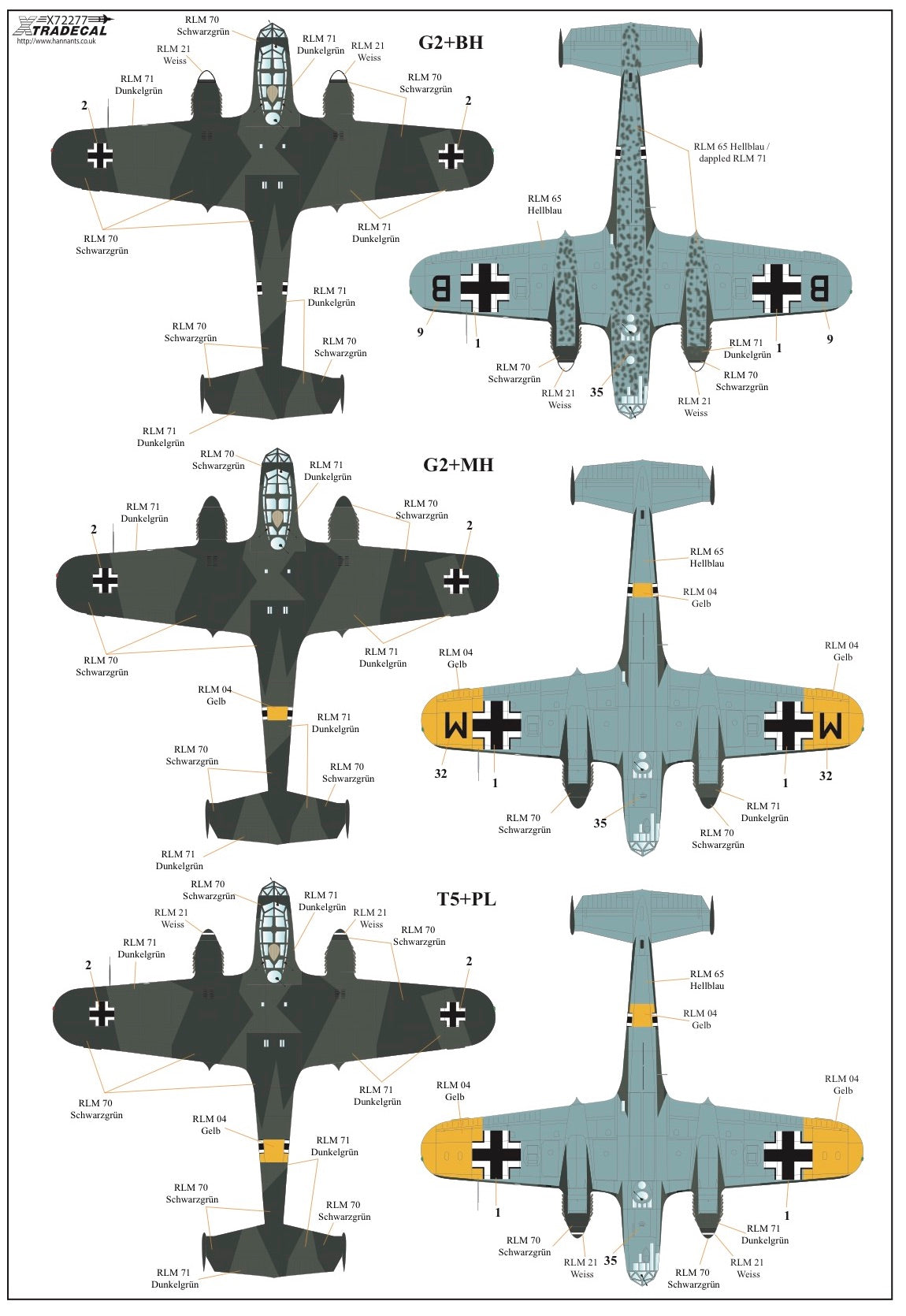 Xtradecal 72277 1:72 Dornier Do-215