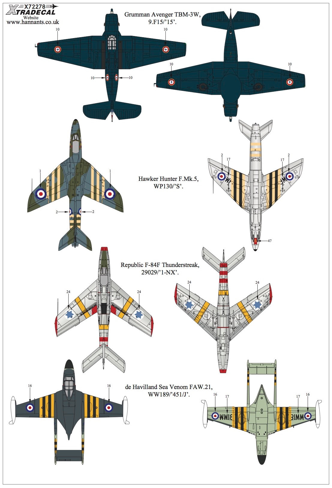 Xtradecal 72278 1:72 Suez Crisis 1956