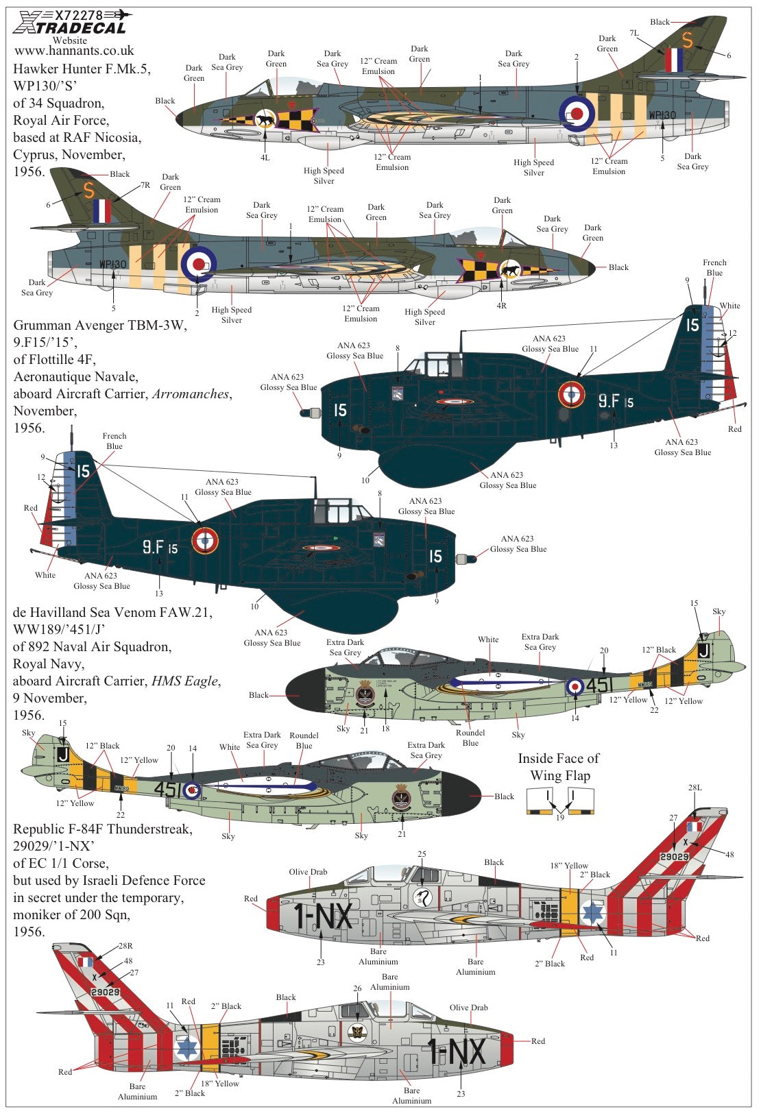 Xtradecal 72278 1:72 Suez Crisis 1956