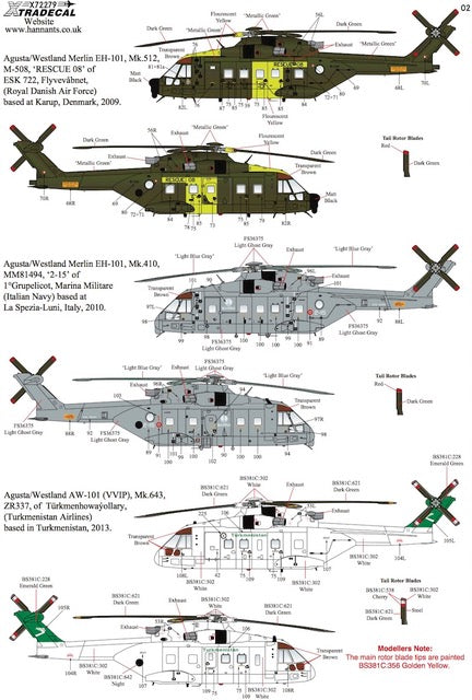 Xtradecal 72279 1:72 Agusta-Westland Merlin Operators