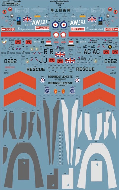 Xtradecal 72279 1:72 Agusta-Westland Merlin Operators