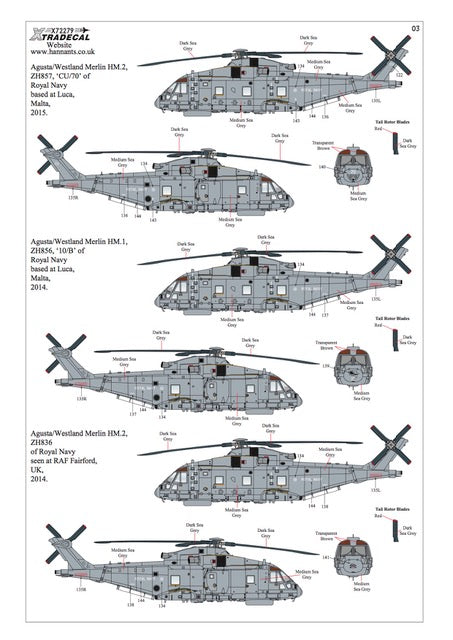 Xtradecal 72279 1:72 Agusta-Westland Merlin Operators