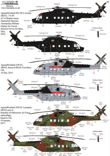 Xtradecal 72279 1:72 Agusta-Westland Merlin Operators