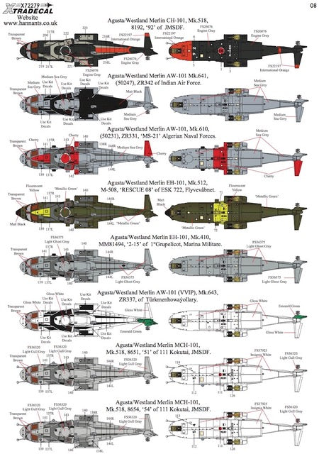 Xtradecal 72279 1:72 Agusta-Westland Merlin Operators