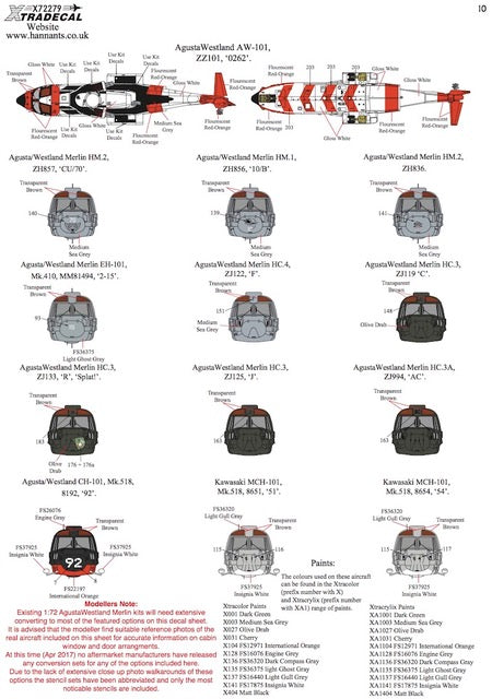 Xtradecal 72279 1:72 Agusta-Westland Merlin Operators