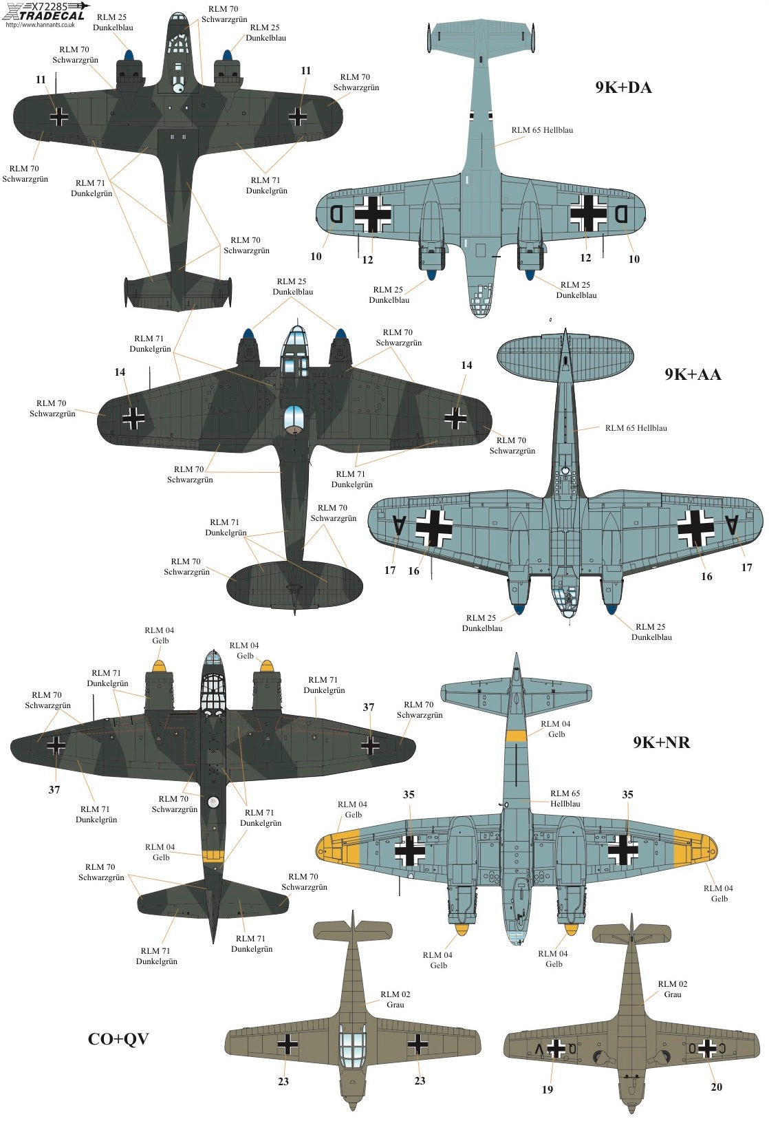 Xtradecal 72285 1:72 The History of Kampfgeschwader KG51 'Edelweiss'