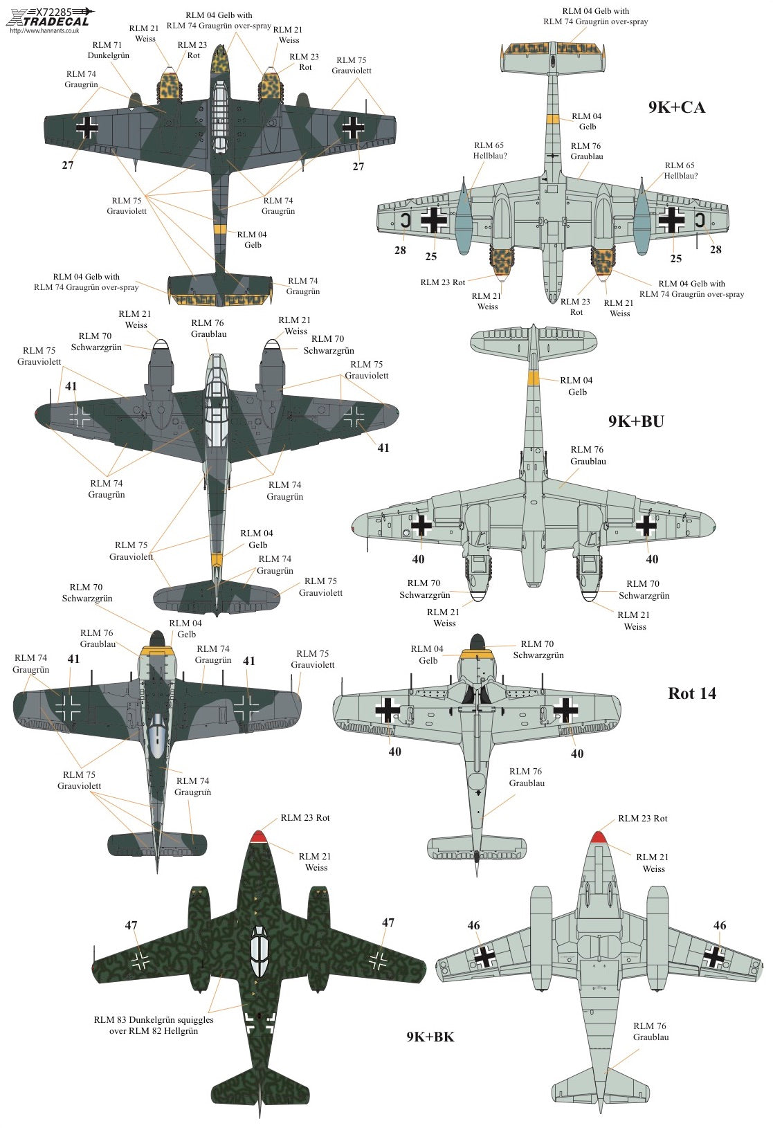 Xtradecal 72285 1:72 The History of Kampfgeschwader KG51 'Edelweiss'