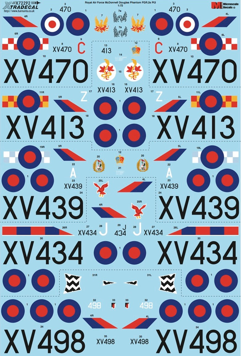 Xtradecal 72292 1:72 McDonnell-Douglas FGR.2 Phantom Part 3