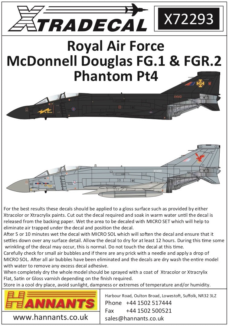 Xtradecal 72293 1:72 McDonnell-Douglas FG.1/FGR.2 Phantom Part 4