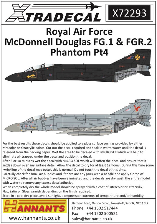 Xtradecal 72293 1:72 McDonnell-Douglas FG.1/FGR.2 Phantom Part 4