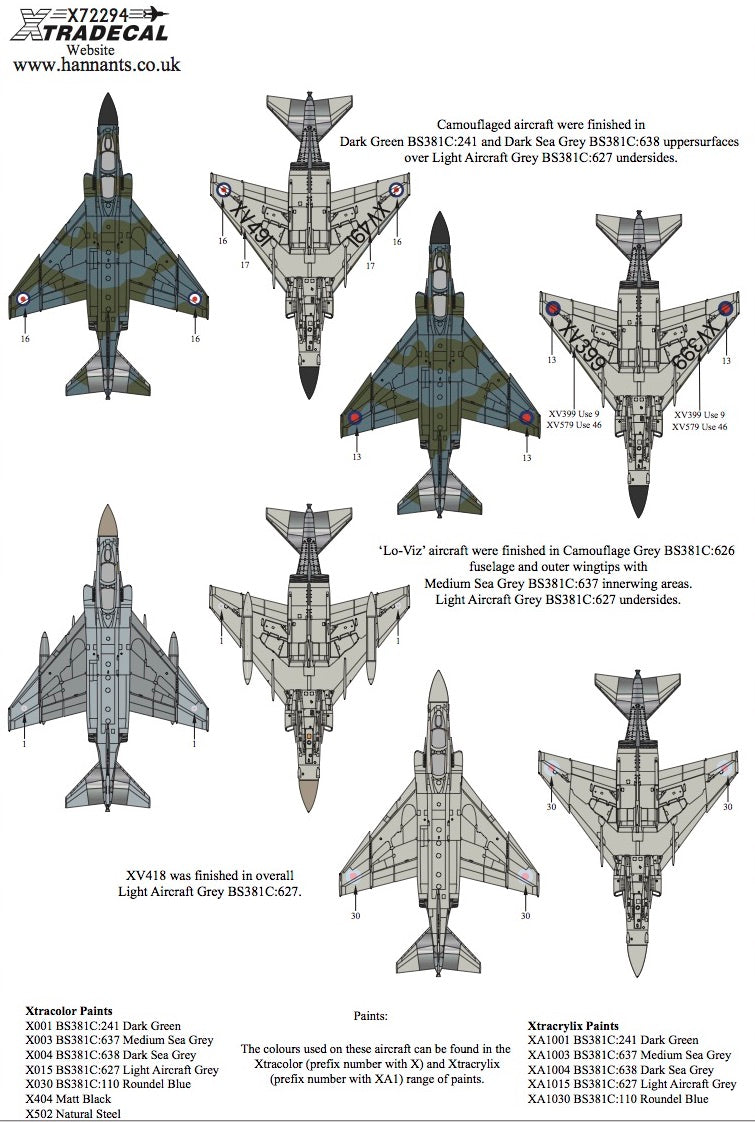 Xtradecal 72294 1:72 McDonnell-Douglas FG.1/FGR.2 Phantom Part 5