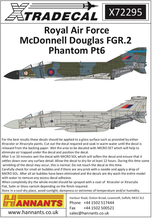 Xtradecal 72295 1:72 McDonnell-Douglas FG.1/FGR.2 Phantom Part 6