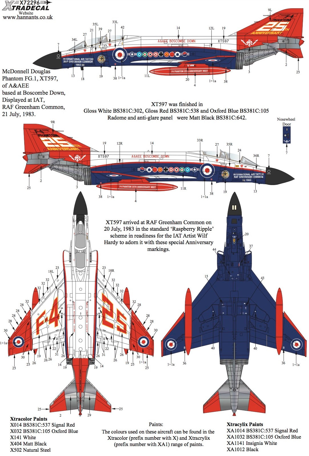 Xtradecal 72296 1:72 McDonnell-Douglas FG.1 Phantom Part 7