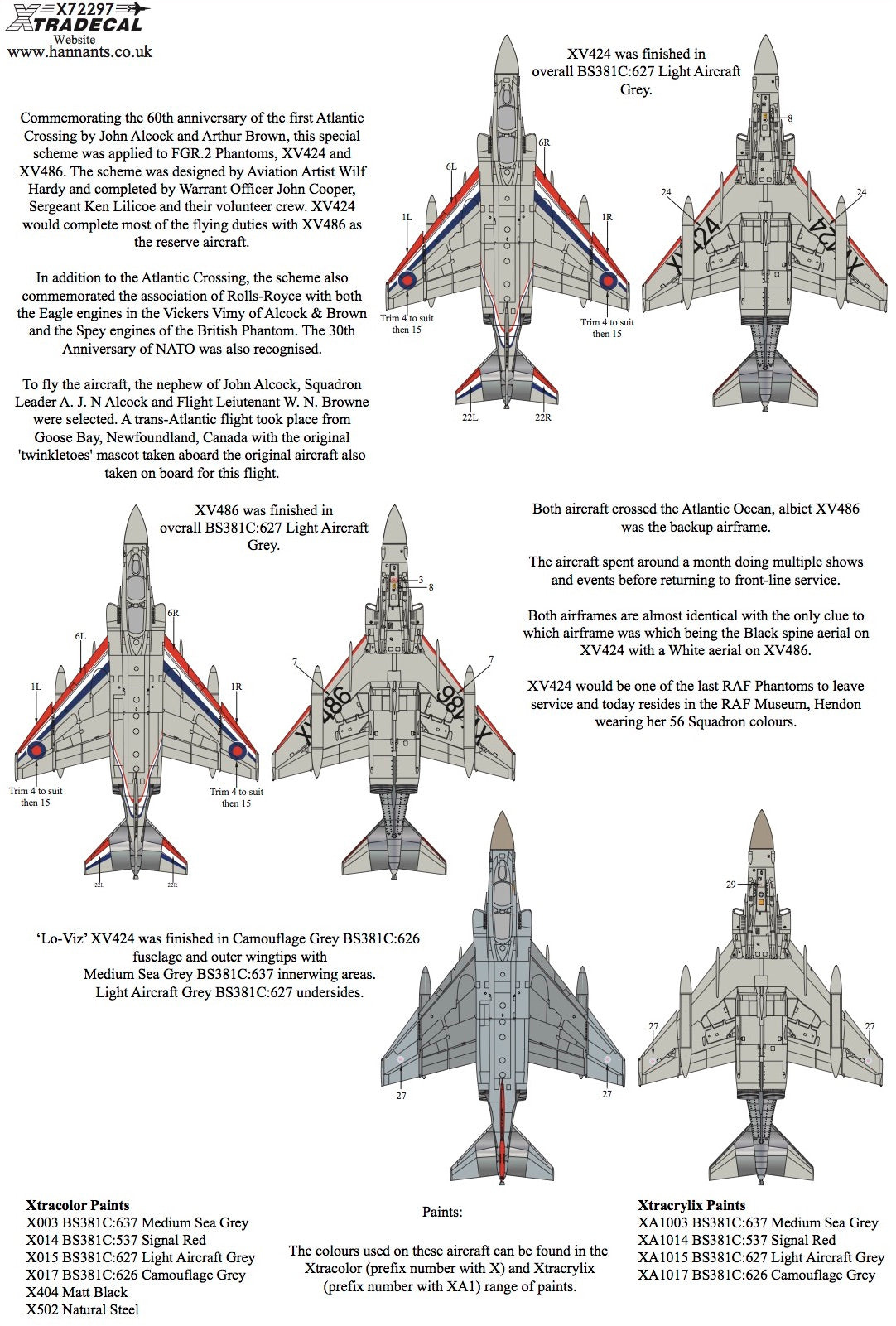 Xtradecal 72297 1:72 McDonnell-Douglas FGR.2 Phantom Part 8