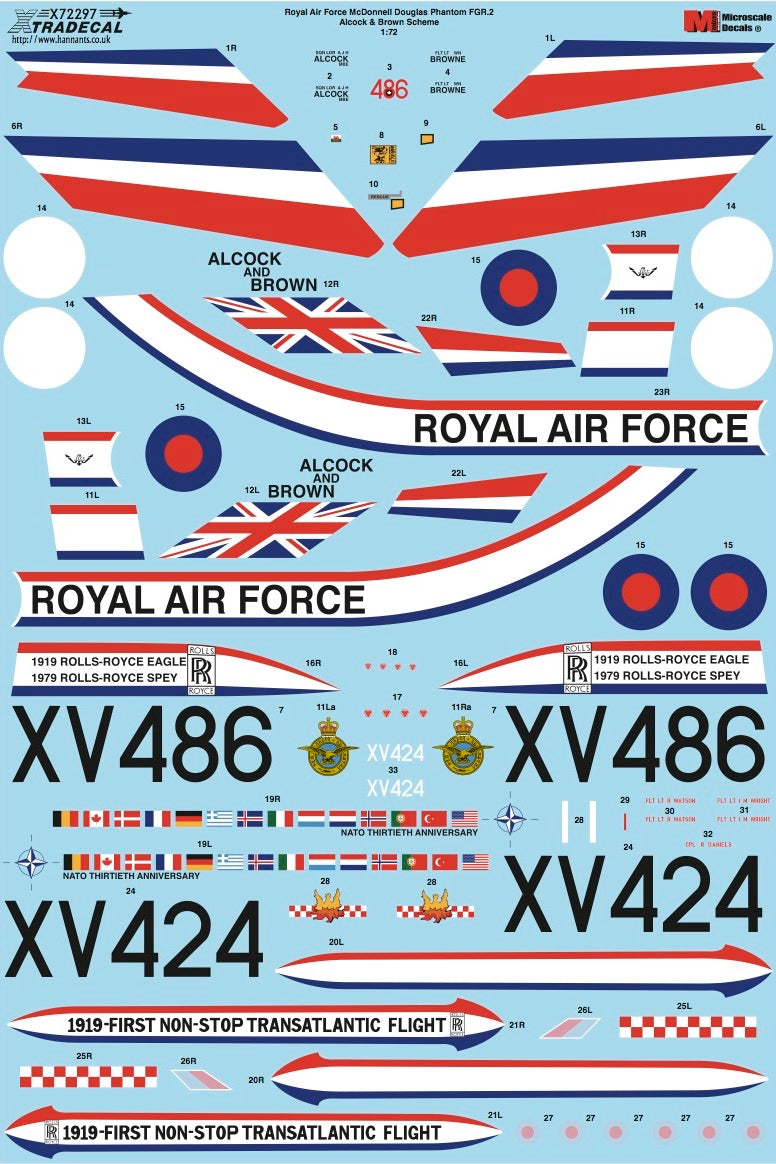 Xtradecal 72297 1:72 McDonnell-Douglas FGR.2 Phantom Part 8