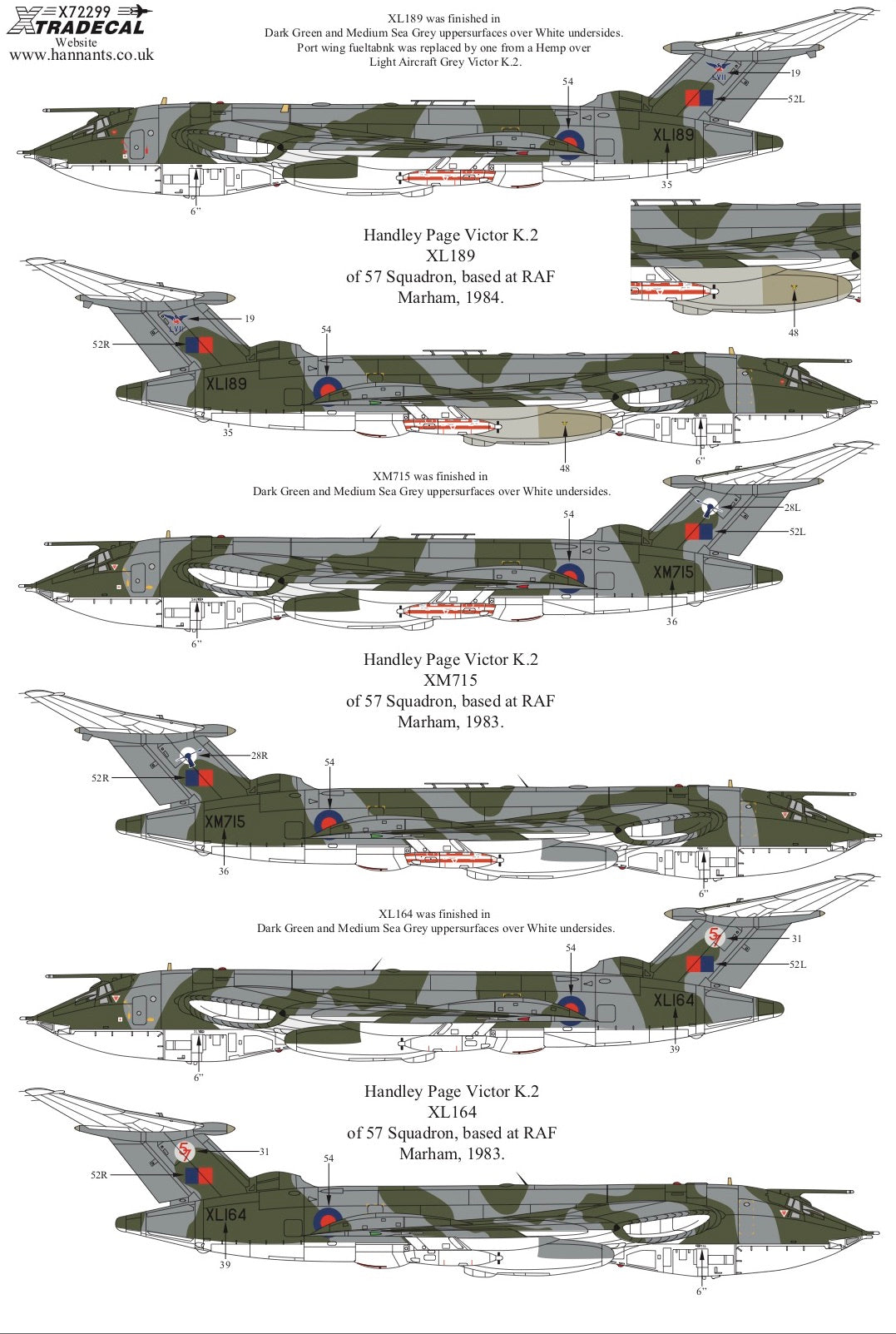 Xtradecal 72299 1:72 Handley-Page Victor K.2