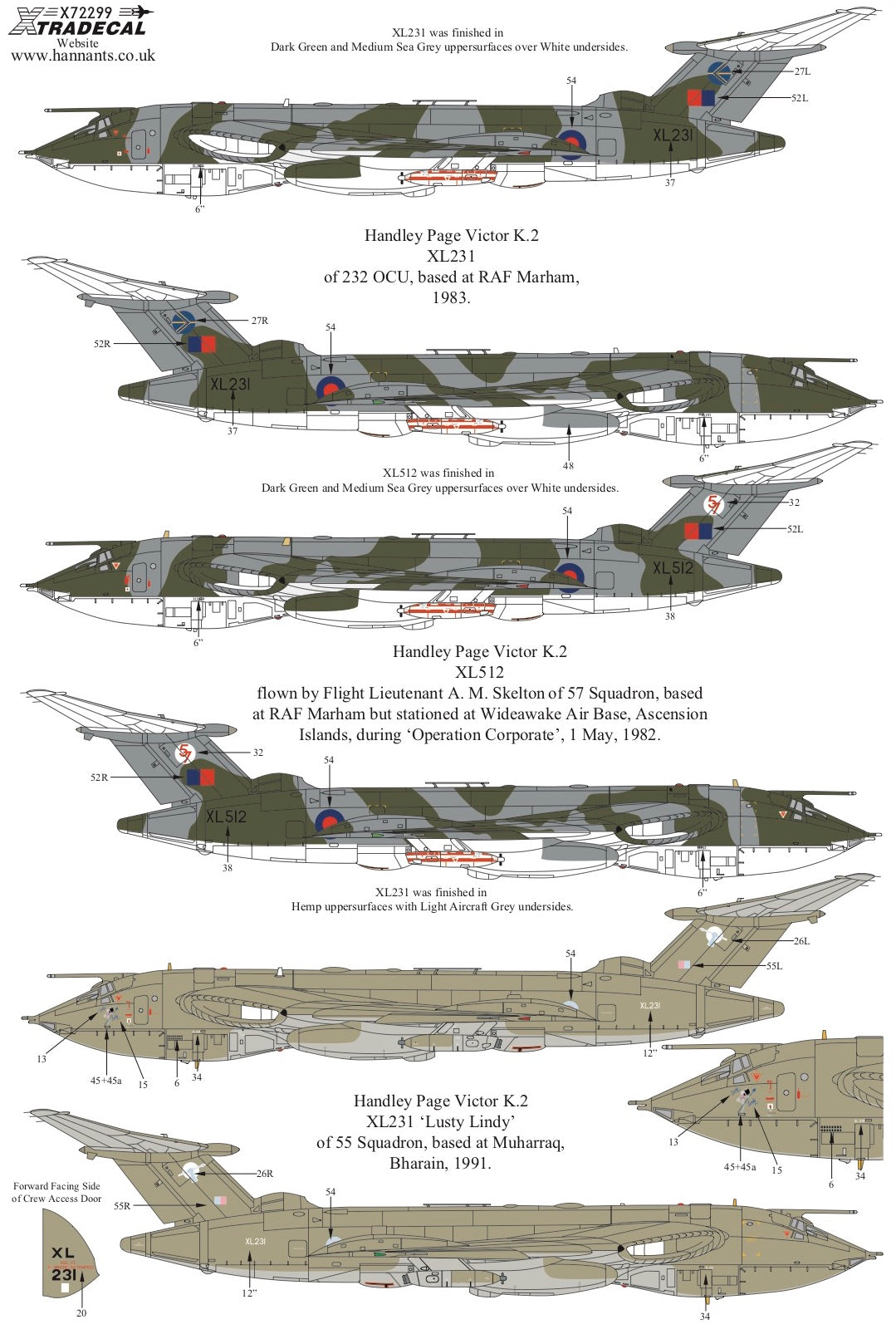 Xtradecal 72299 1:72 Handley-Page Victor K.2