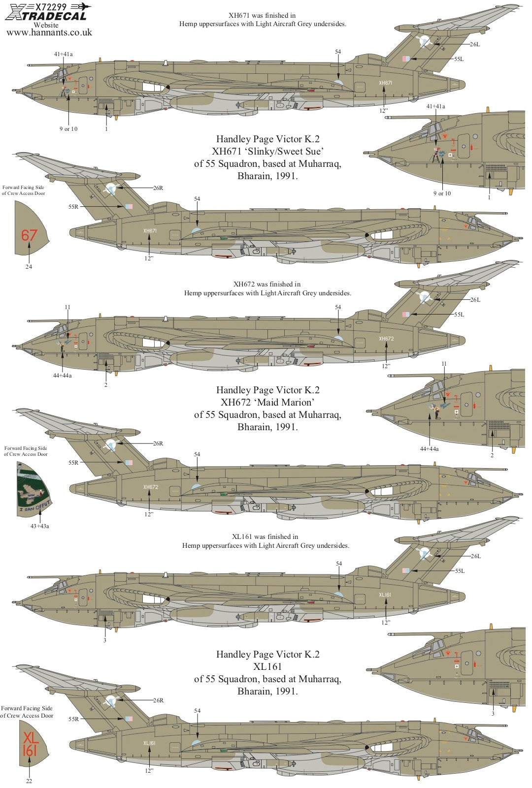 Xtradecal 72299 1:72 Handley-Page Victor K.2