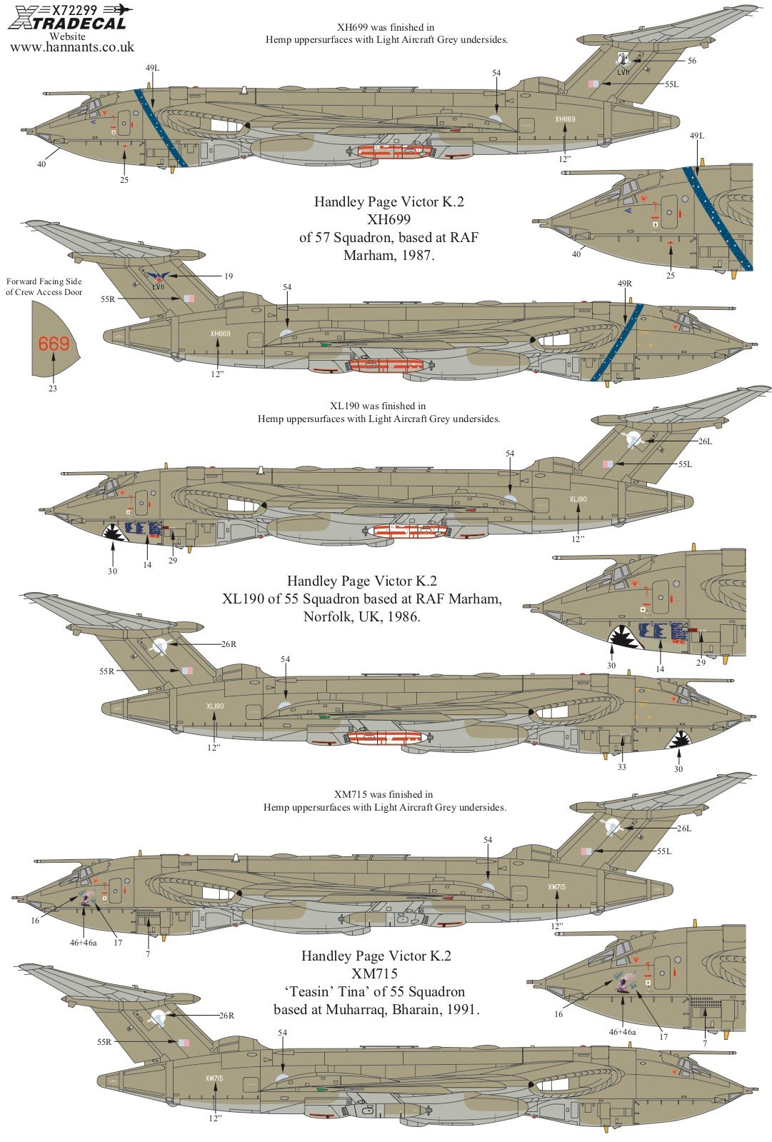 Xtradecal 72299 1:72 Handley-Page Victor K.2