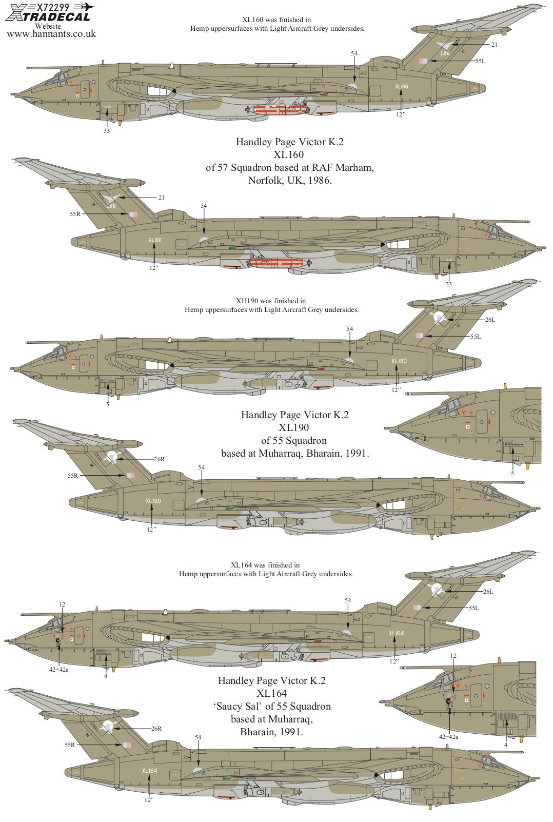 Xtradecal 72299 1:72 Handley-Page Victor K.2