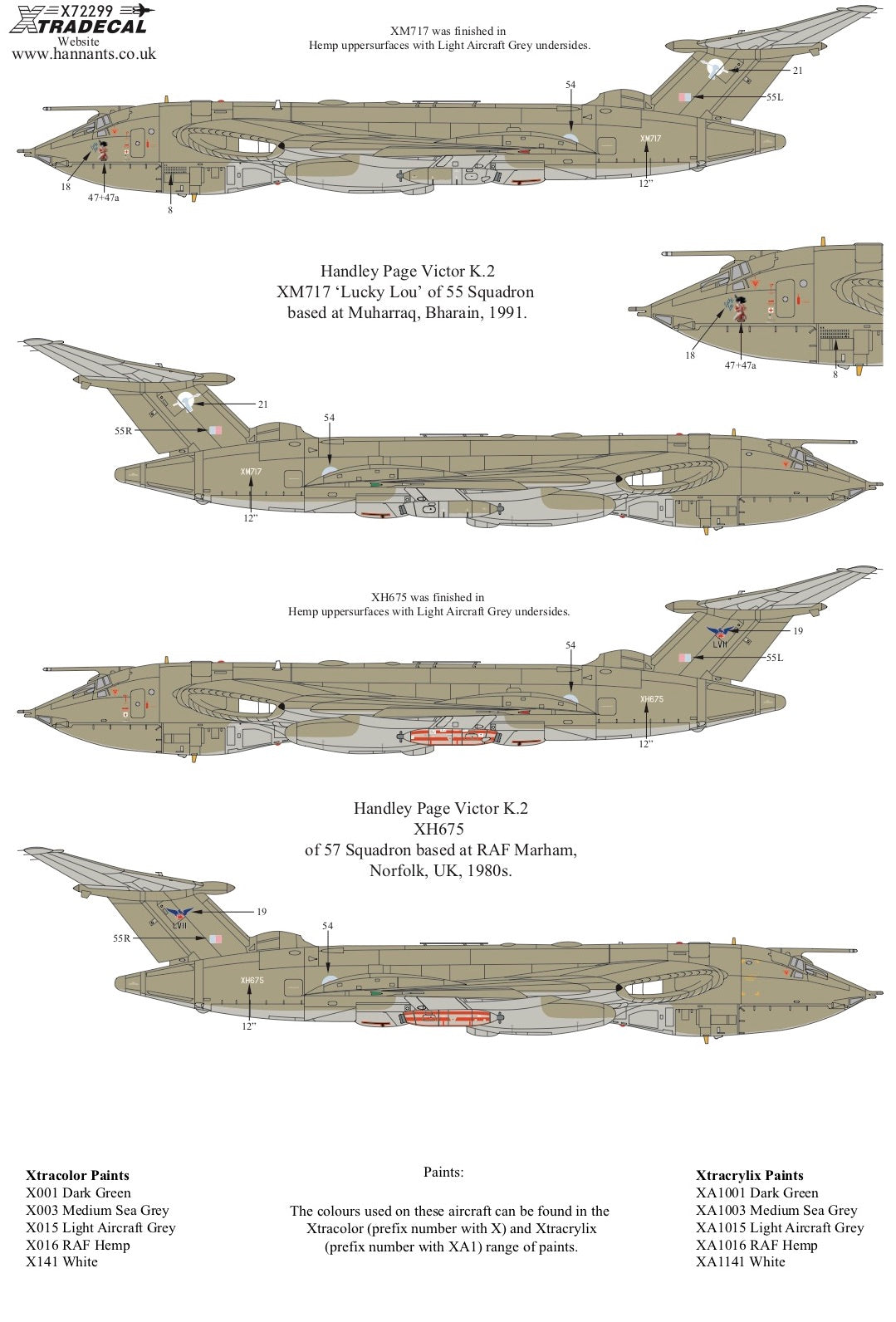 Xtradecal 72299 1:72 Handley-Page Victor K.2