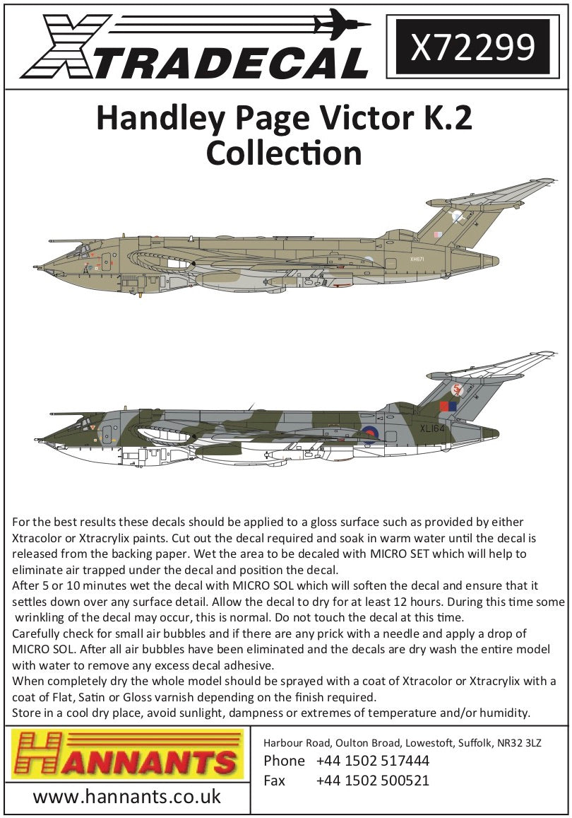 Xtradecal 72299 1:72 Handley-Page Victor K.2