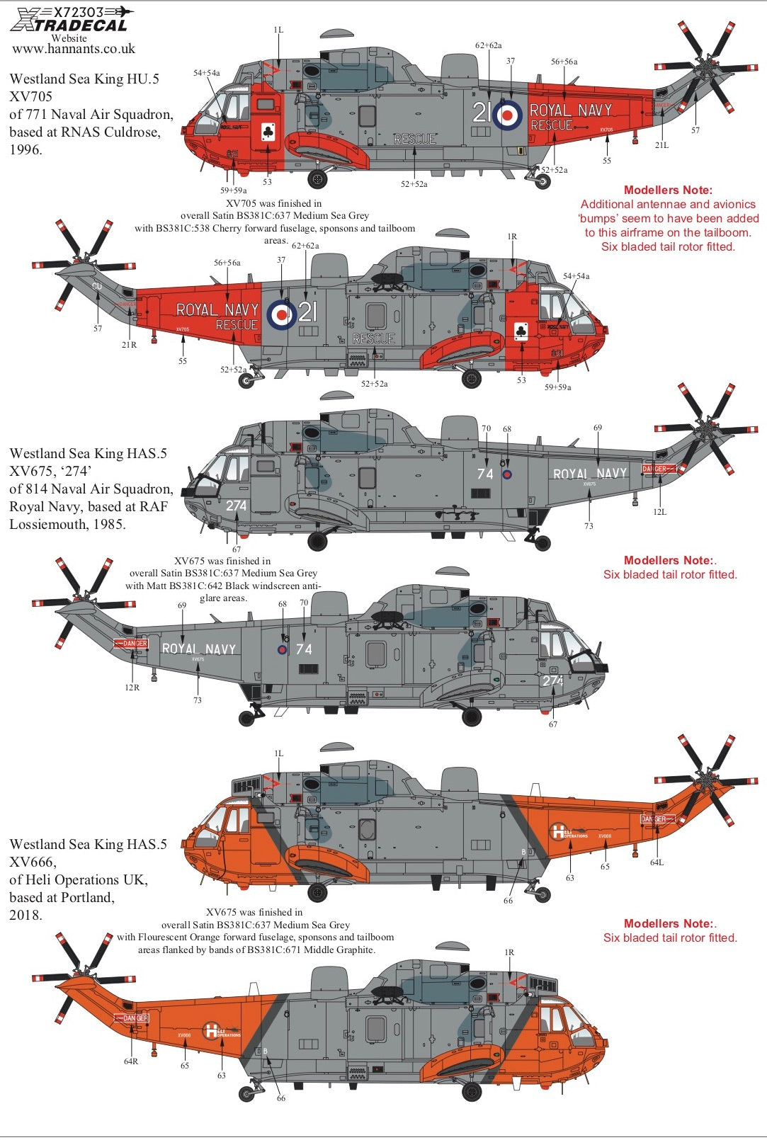 Xtradecal 72303 1:72 Westland Sea King Collection