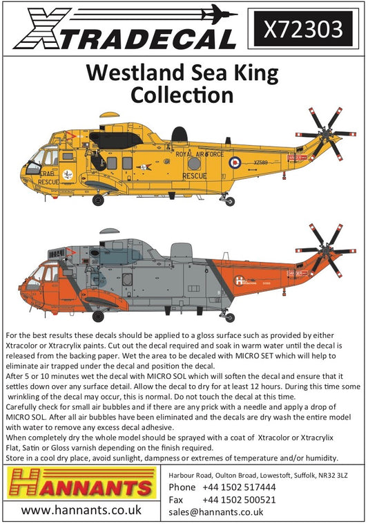 Xtradecal 72303 1:72 Westland Sea King Collection