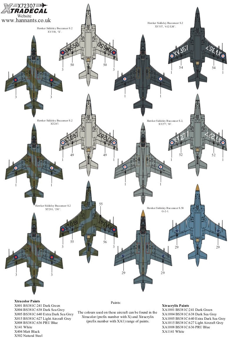 Xtradecal 72307 1:72 Blackburn Buccaneer S.2 Collection Part 1