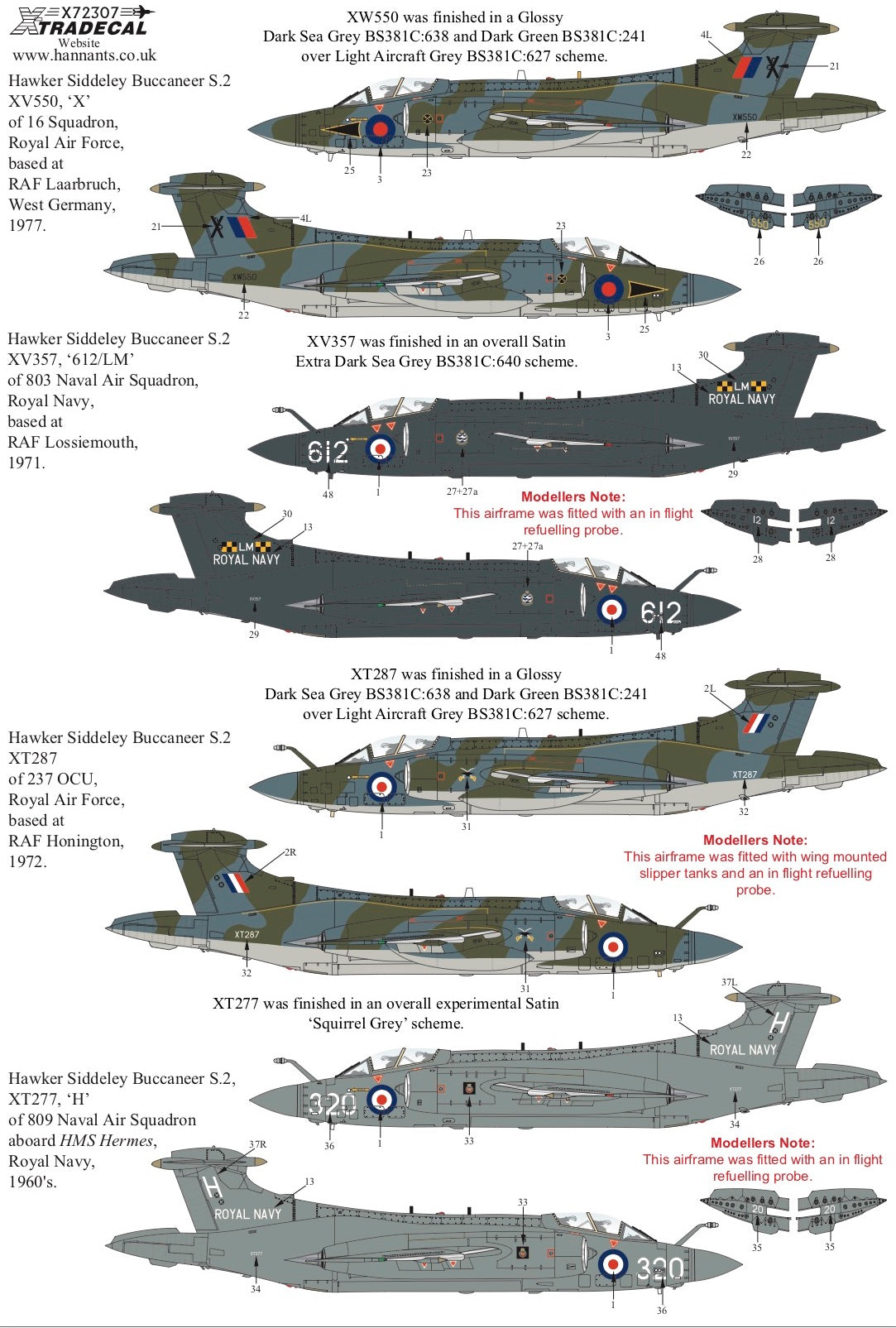 Xtradecal 72307 1:72 Blackburn Buccaneer S.2 Collection Part 1