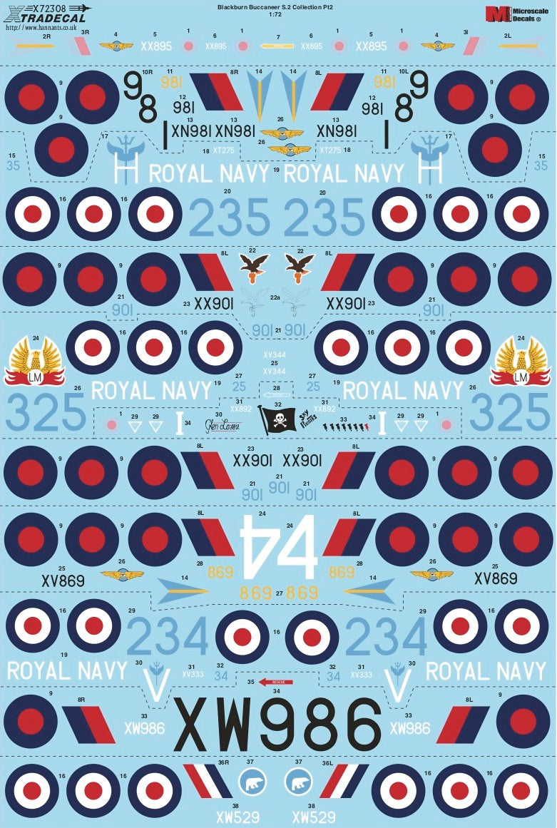 Xtradecal 72308 1:72 Blackburn Buccaneer S.2 Collection Part 2