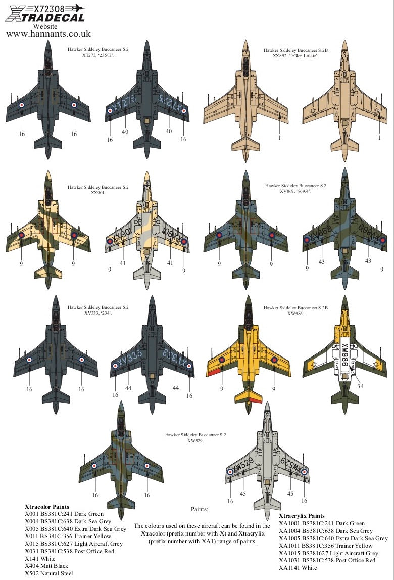 Xtradecal 72308 1:72 Blackburn Buccaneer S.2 Collection Part 2