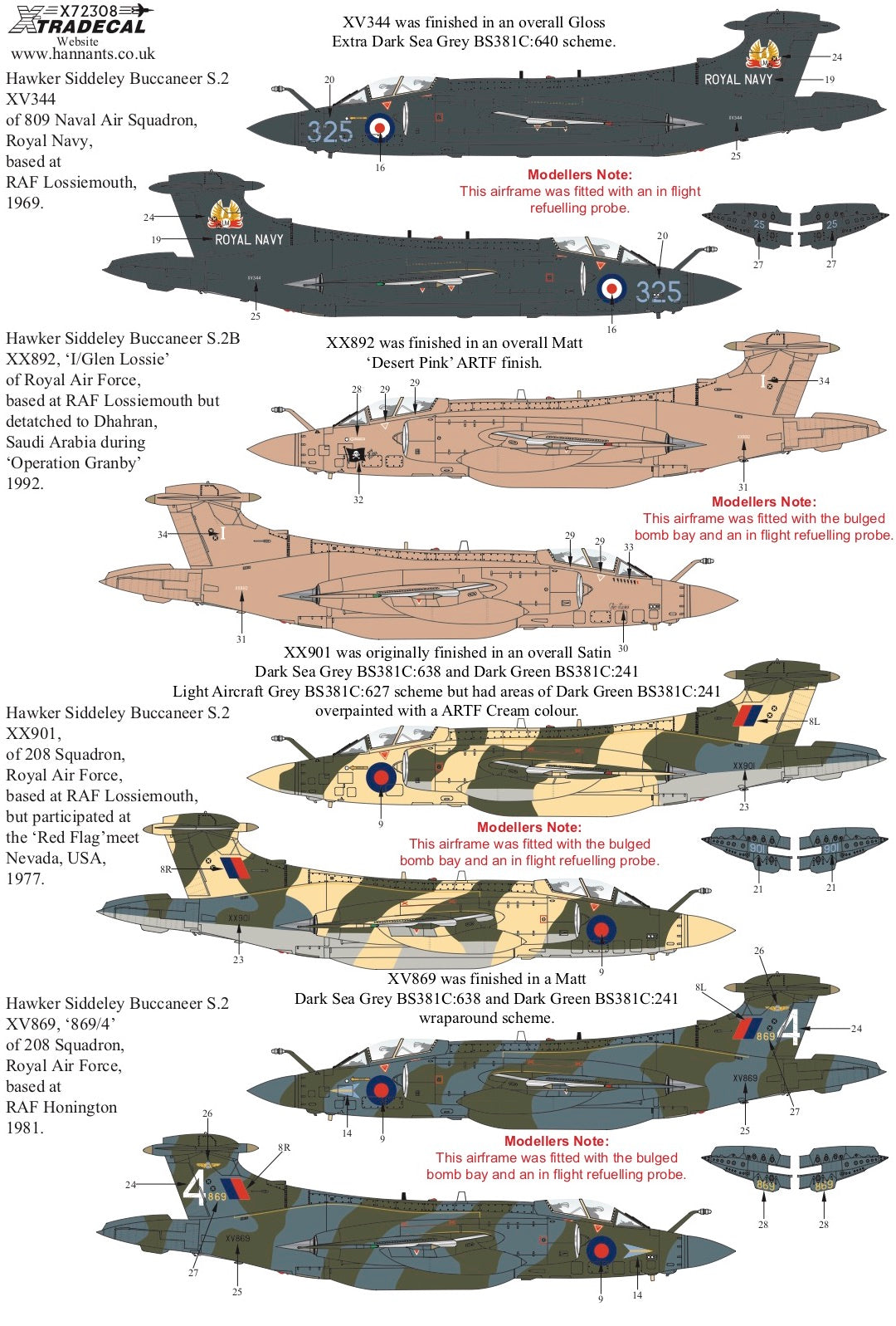 Xtradecal 72308 1:72 Blackburn Buccaneer S.2 Collection Part 2