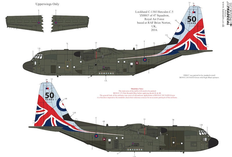 Xtradecal 72316 1:72 RAF Lockheed C-130J Hercules C.5 Special Schemes Part 1