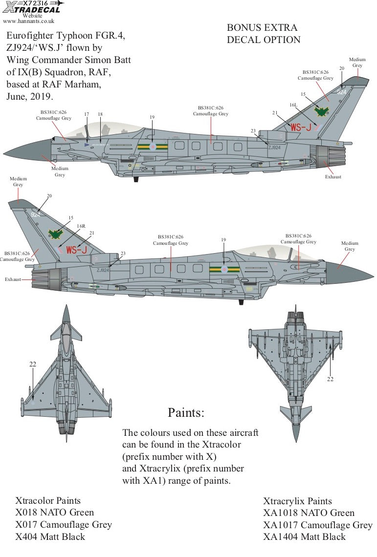 Xtradecal 72316 1:72 RAF Lockheed C-130J Hercules C.5 Special Schemes Part 1