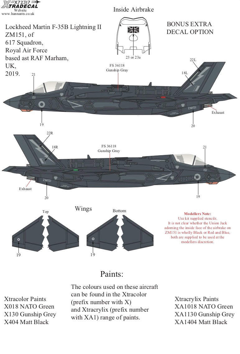 Xtradecal 72317 1:72 RAF Lockheed C-130J Hercules C.5 Special Schemes Part 2