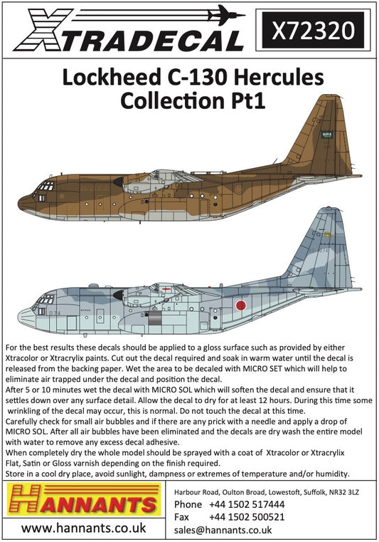 Xtradecal 72320 1:72 Lockheed C-130H Hercules