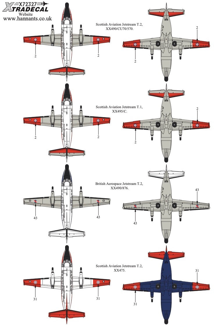 Xtradecal 72327 1:72 BAe Jetstream Collection