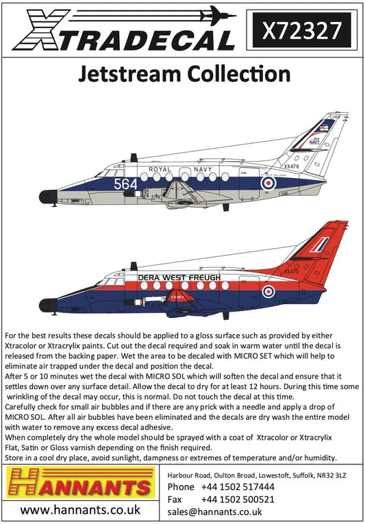 Xtradecal 72327 1:72 BAe Jetstream Collection