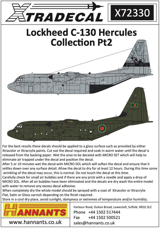 Xtradecal 72330 1:72 Lockheed C-130 Hercules Collection Part 2