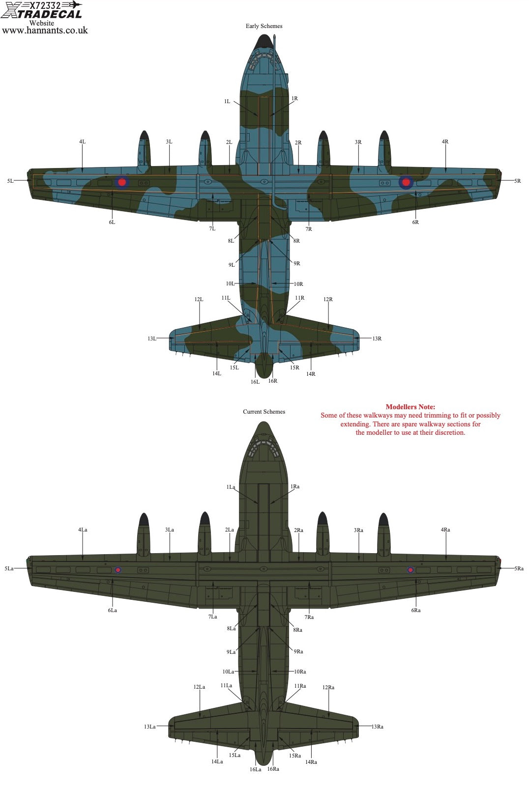 Xtradecal 72332 1:72 RAF Lockheed C-130 Hercules Walkway Stencils