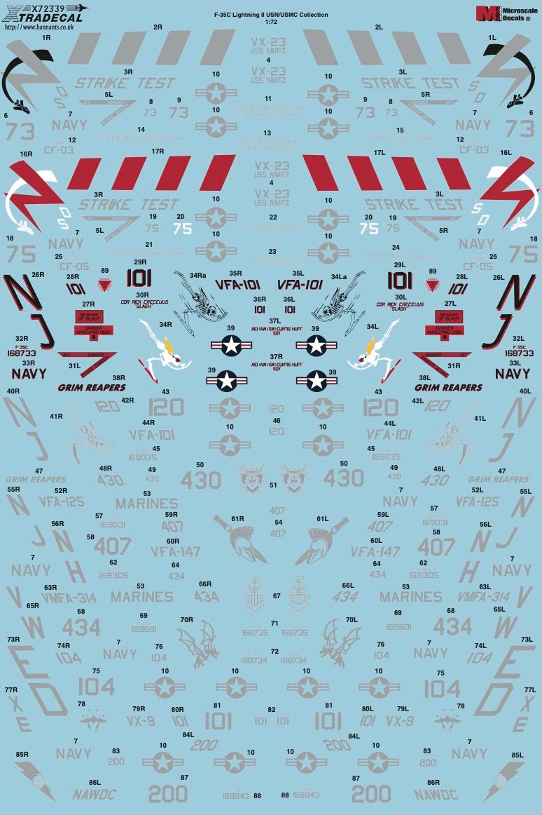 Xtradecal 72339 1:72 Lockheed-Martin F-35C Lightning II