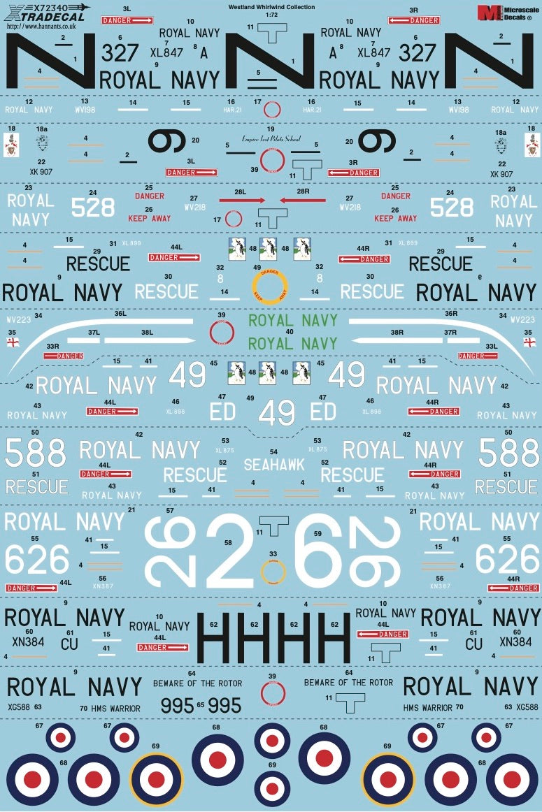 Xtradecal 72341 1:72 Westland Whirlwind Collection