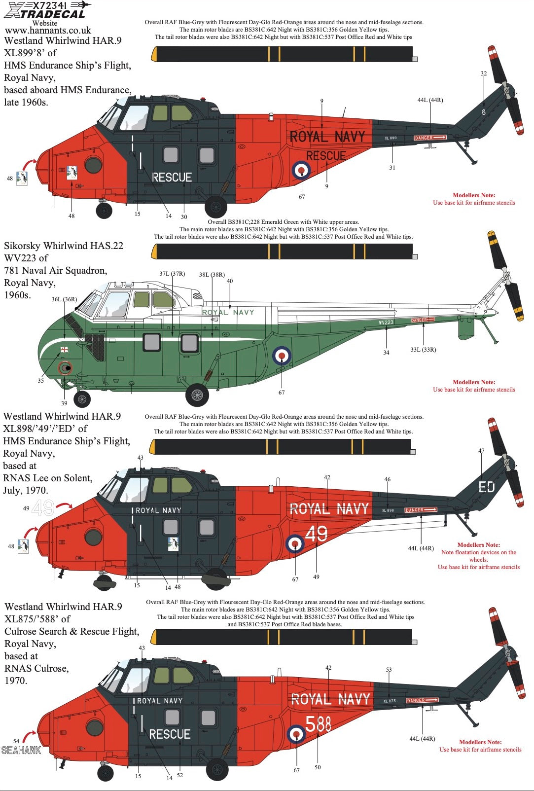 Xtradecal 72341 1:72 Westland Whirlwind Collection