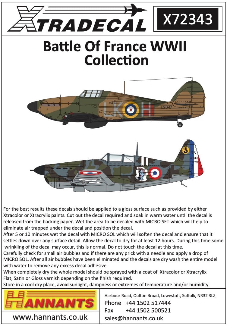 Xtradecal 72343 1:72 Battle of France WWII Collection