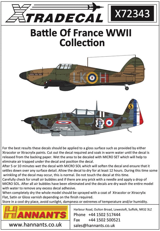 Xtradecal 72343 1:72 Battle of France WWII Collection