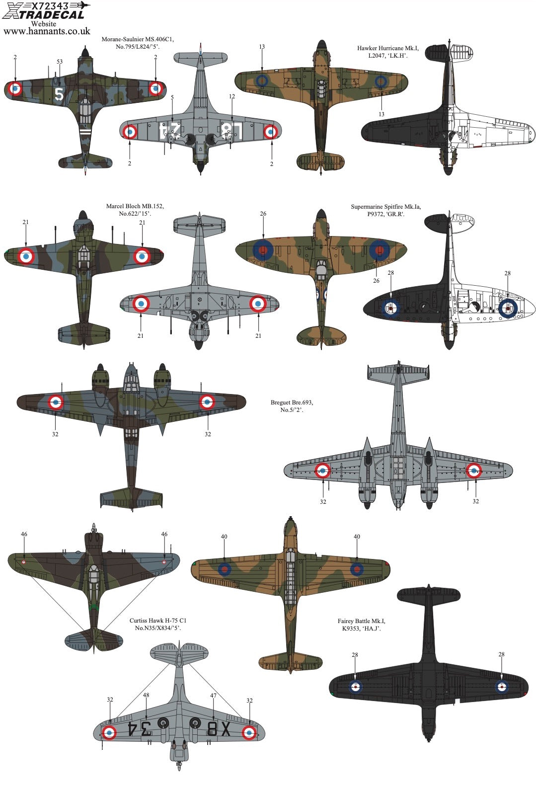 Xtradecal 72343 1:72 Battle of France WWII Collection