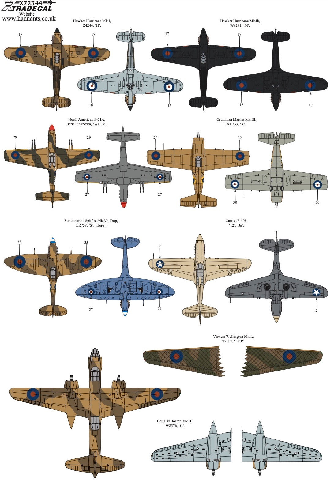 Xtradecal 72344 1:72 Desert Air War WWII Collection Part 1