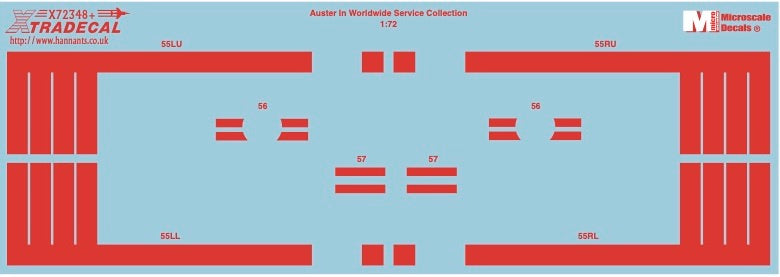 Xtradecal 72348 1:72 Auster In Worldwide Service Collection